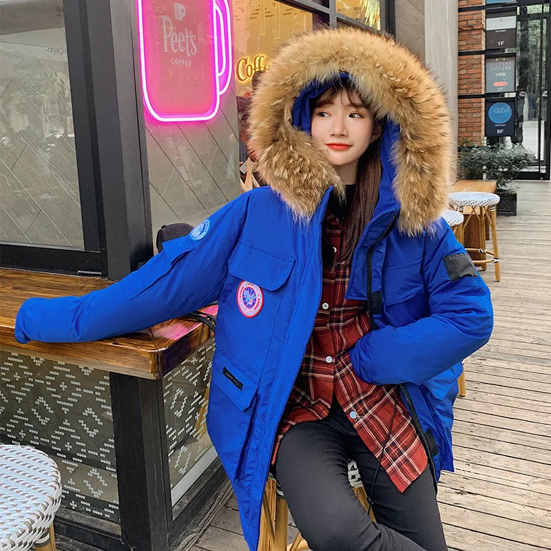 

2019 Winter New Style Korean-style Keep Warm Cotton Coat Raincoat Jacket Mid-length Couples down Jacket Cotton-padded Clothes