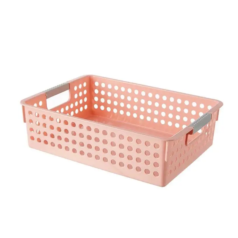

Simple-Style Storage Basket Rectangular Dotted Hollow out Storage Basket Multi-functional Organizing Storage Basket
