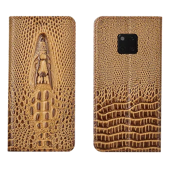 

Crocodile head pattern genuine leather case card slot holder for Huawei Mate 20 Pro/Huawei Mate 20 X phone case funda back coque