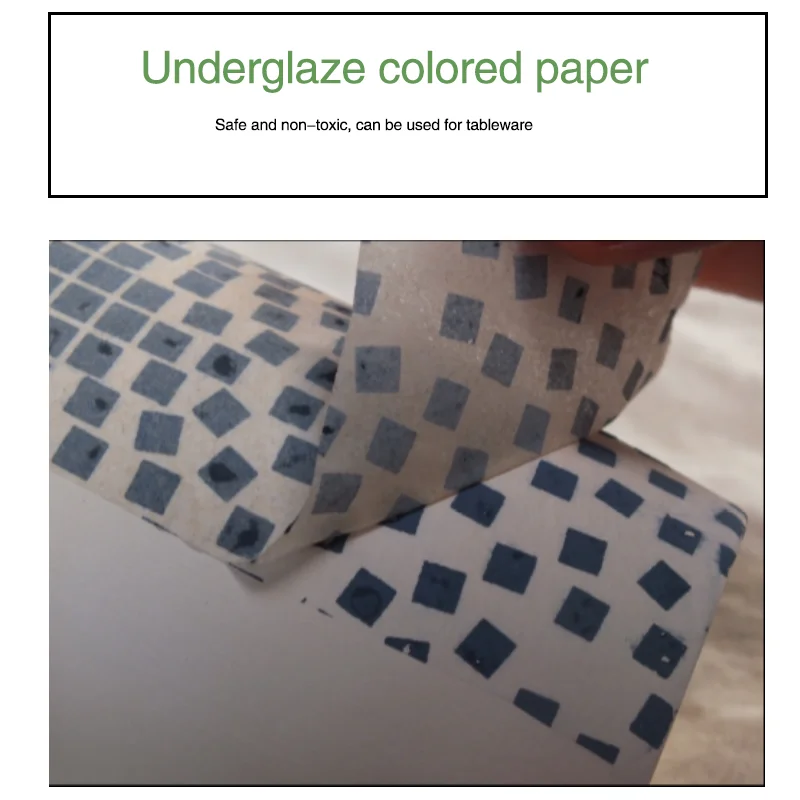 1pc Pottery Clay Transfer Paper Underglaze Colored Flower Paper Blue and White Porcelain High