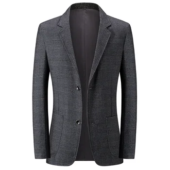 

Autumn Small Suit Male Coat Slim Fit Thin Section Top Qing Middle Age Leisure Single West Men Suit