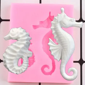 

3D Seahorse Silicone Fondant Molds Cake Decorating Tools Cupcake Topper DIY Cookie Baking Candy Clay Chocolate Gumpaste Moulds