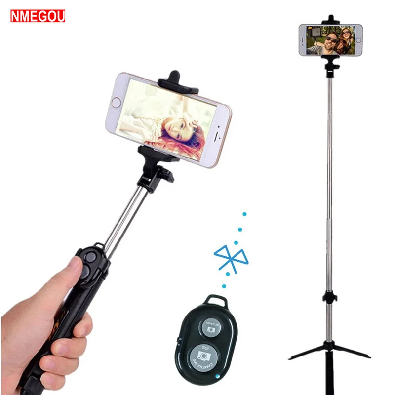 

3 In 1 Wireless Bluetooth Selfie Stick Tripod and Remote Control for IPhone Xiaomi Honor Smartphone Portable Selfiestick Monopod