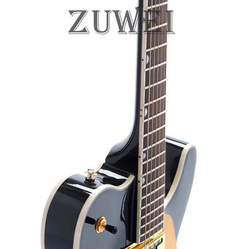 Custom Shop Полу полый корпус TL Электрогитара Bigsby мост золото аппаратные средства набор в суставе черный цвет