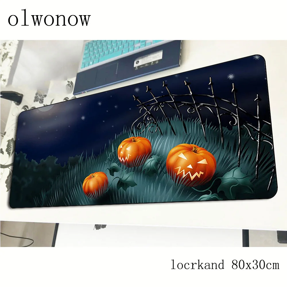 Хэллоуин Тыква коврик для мыши 80x30 см игровой коврик для мыши большой геймерский коврик esports игровой компьютерный стол padmouse коврики для игровой клавиатуры