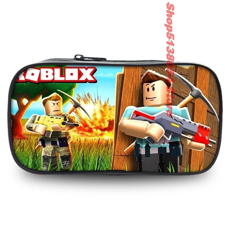 ROBLOX сумка на молнии, чехол для карандашей, саржевый холст, большая коробка для ручек, сумка для карандашей для студентов, школьные канцелярские принадлежности - Цвет: J