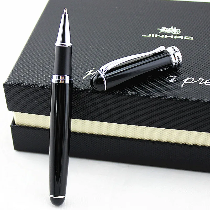 Высокое качество Jinhao 750 Металлическая Ручка-роллер Роскошные гелевые заправки для ручек 0,7 мм черные чернила для бизнес письма офисные школьные принадлежности