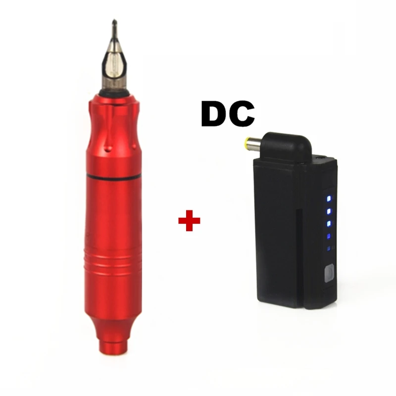 Red Kit Профессиональный набор для татуировки с картриджем и татуировкой, DC соединение, мини тату, электрооборудование, поставки - Цвет: Red Kit