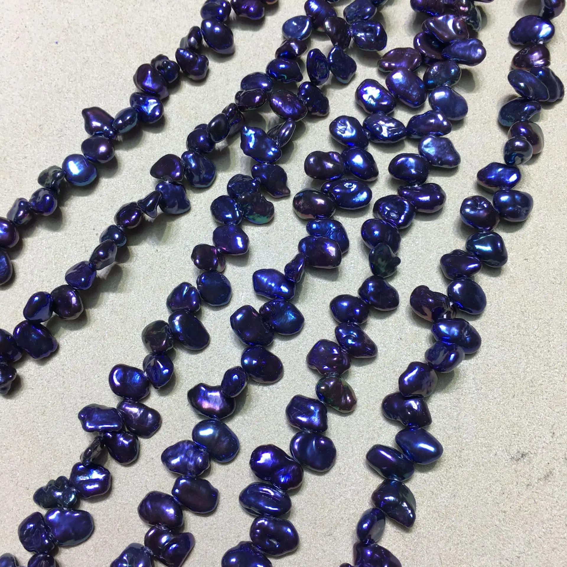 Günstige Eine tasche von 90 stücke, 5mm Pfau blau süßwasser perle Barock halbzeuge diy schmuck raw material perlen