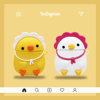 

For Airpods Pro Case Cute Silicone Duck Chicken Cartoon Cover for Airpods 12 Case Cute Earphone Headphone Case