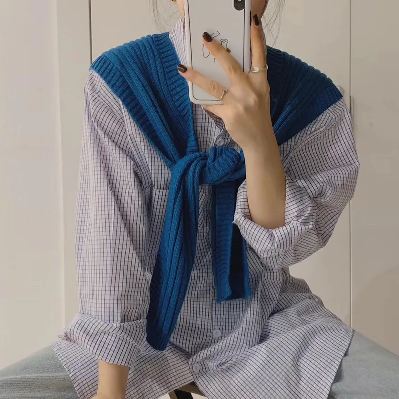 

LS2051 Knitted shawl 2019 autumn Han edition scarf scarf