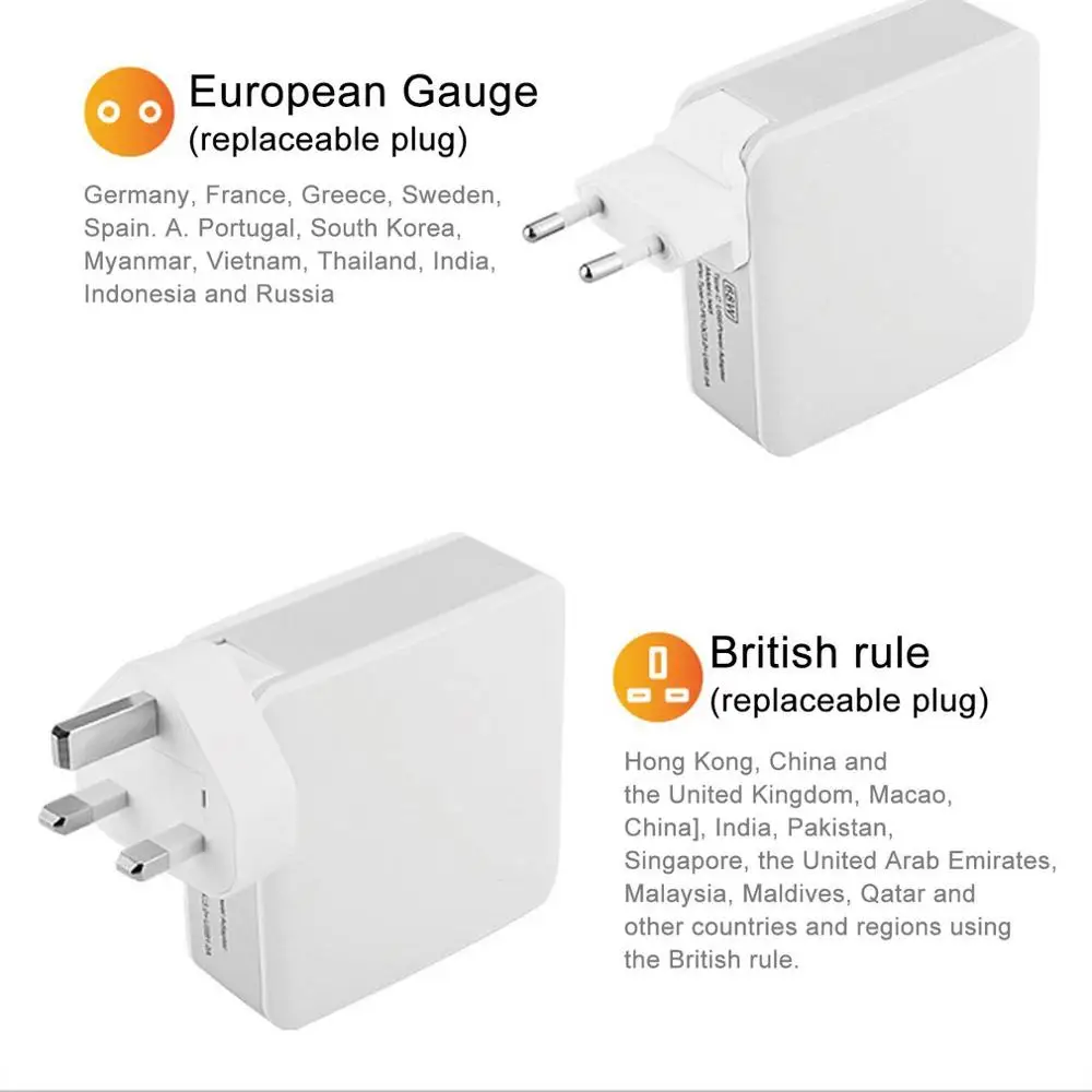 65 Вт PD зарядное устройство QC3.0 Быстрая зарядка PD+ QC3.0 быстрое зарядное устройство Высокое качество type-c быстрое зарядное устройство для Apple Tablet Phone