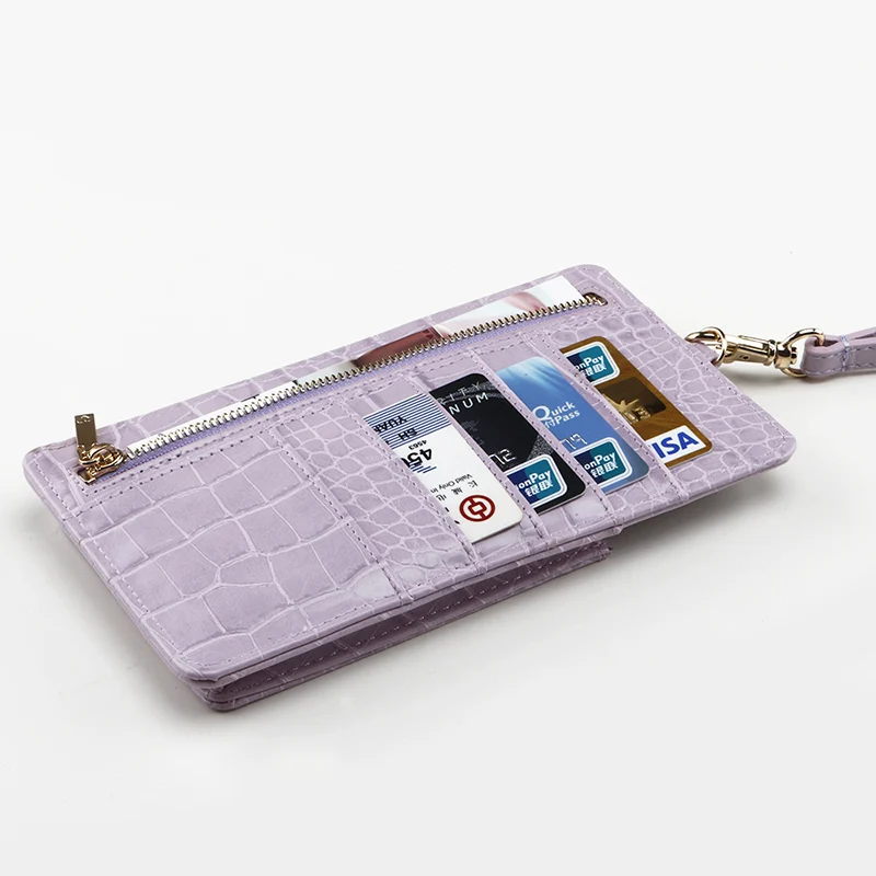 Чехол-Кошелек для телефона Harting с тиснением под крокодиловую кожу с отделением для карт, чехол для телефона для iPhone X XS Max XR 6 6S 7 8 Plus - Цвет: Light purple