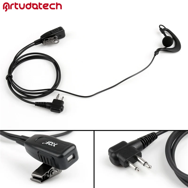 Artudatech G-образные наушники гарнитура 2Pin для Motorola Radio ClS1110 CIS1410 GP3188 GP3688 GP88S CP040 CP 040 |