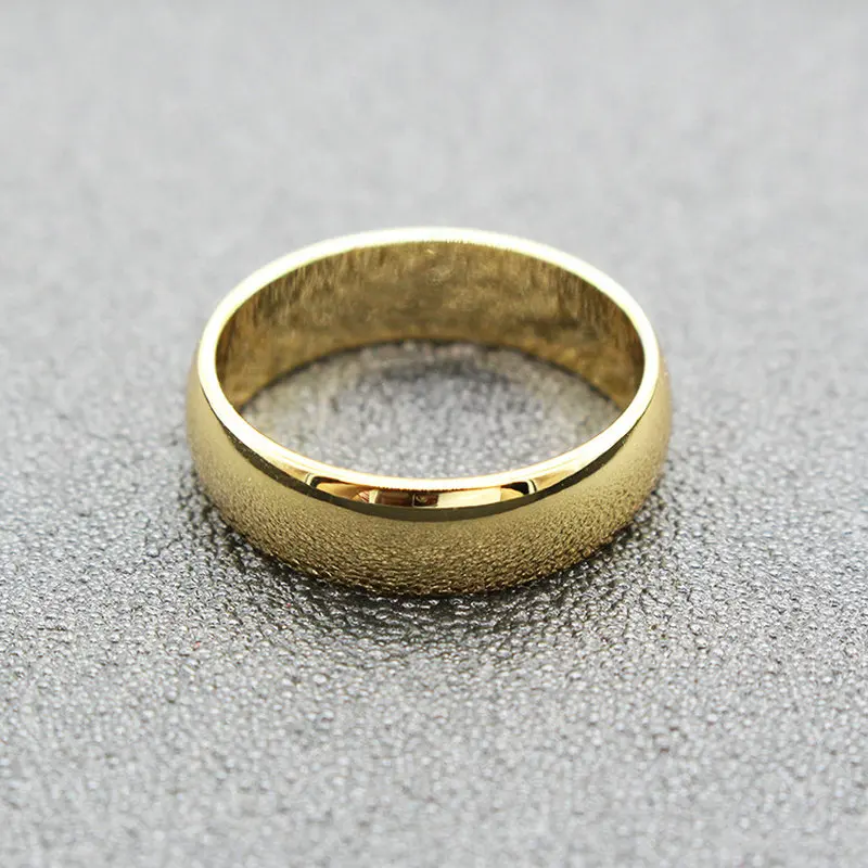 

Hot Sale Men's Copper Plated Pure Gold Ring Silver Gold Vape band ring For men
