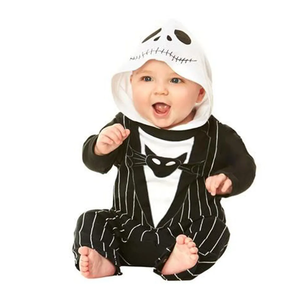 Карнавальный костюм SAGACE одежда на Хэллоуин с принтом летучей мыши детские комплекты для маленьких мальчиков и девочек Комбинезон с принтом «Кошмар» Детский хлопковый комбинезон для новорожденных