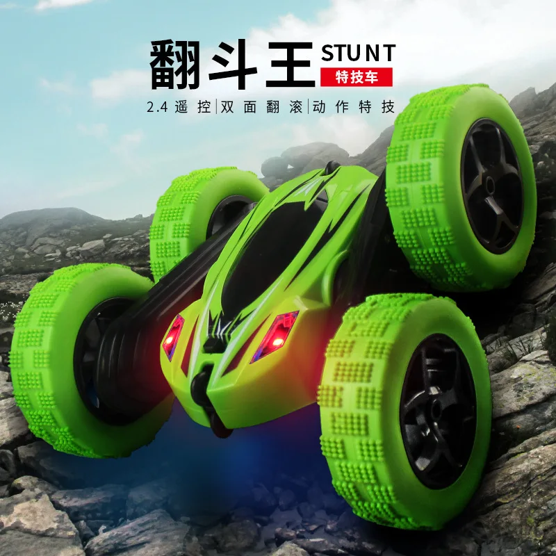 

Taw C2 Novelty Remote Control Stunt Double Skip Light Included Light 2.4G Children Charging Transformer Toy Car