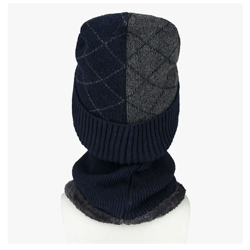 Winter Acrylic Plus Velvet Cold Protection Knitted Hat Skullies& Beanies Windproof Riding Outdoor Sport Women's Winter Knit Hat