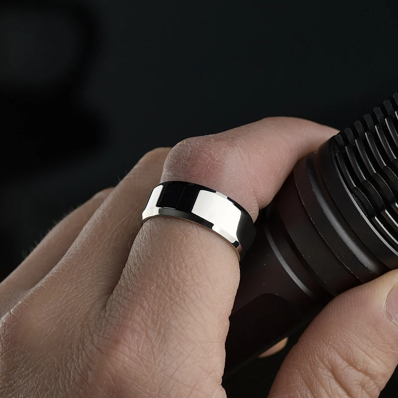 8mm Simple Men Stainless Steel Ring
