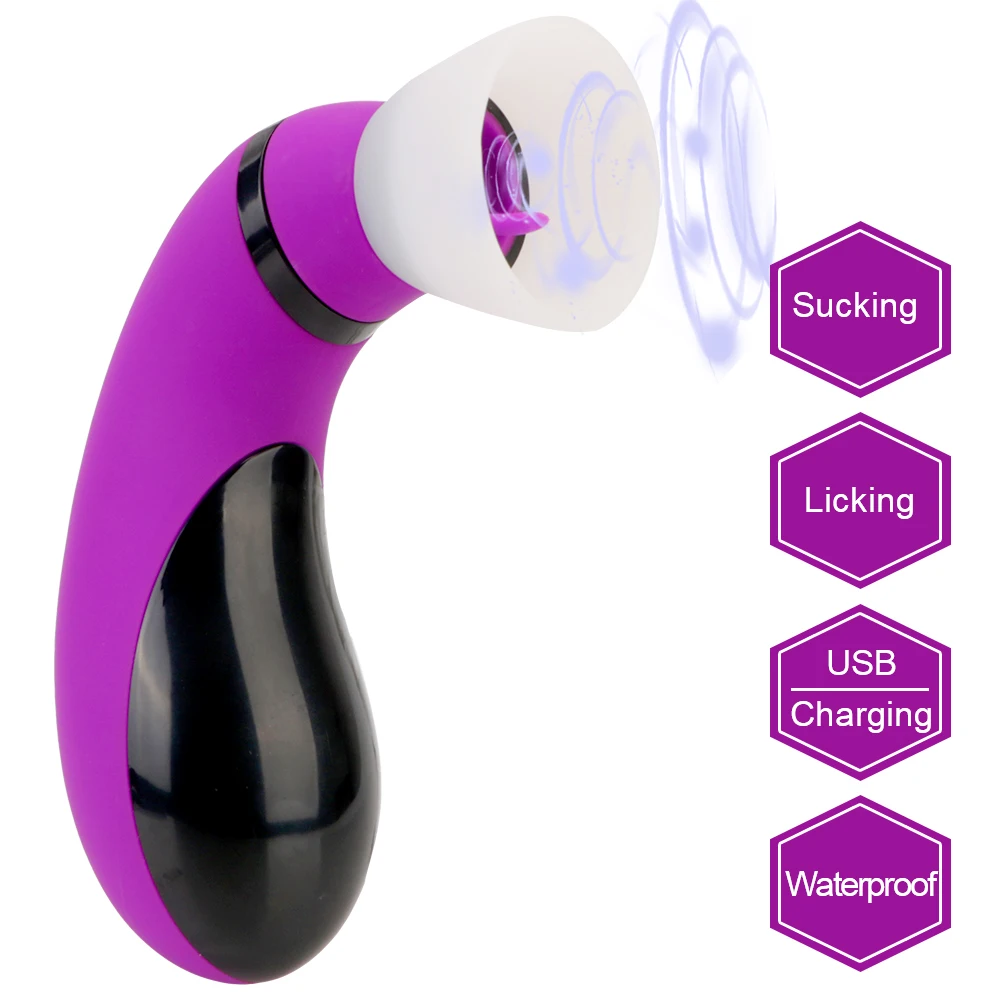 Tongue Licking Vibrator Vagina Sucking Pump Nipple Sucker Breast Massager 2 in 1 Clitoris G spot Stimulation Sex Toys for Woman | Красота и