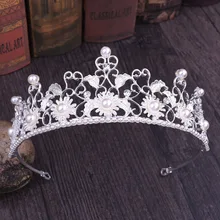 H1201 Винтаж барокко Подсолнух Корона невесты жемчужные аксессуары для волос свадебное платье аксессуары AliExpress