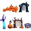 2024 New Outdoor Halloween Toys Decoration LED Lighted Inflatable Pumpkin Ghost Skeleton Skull Spider Halloween Party Proops 1