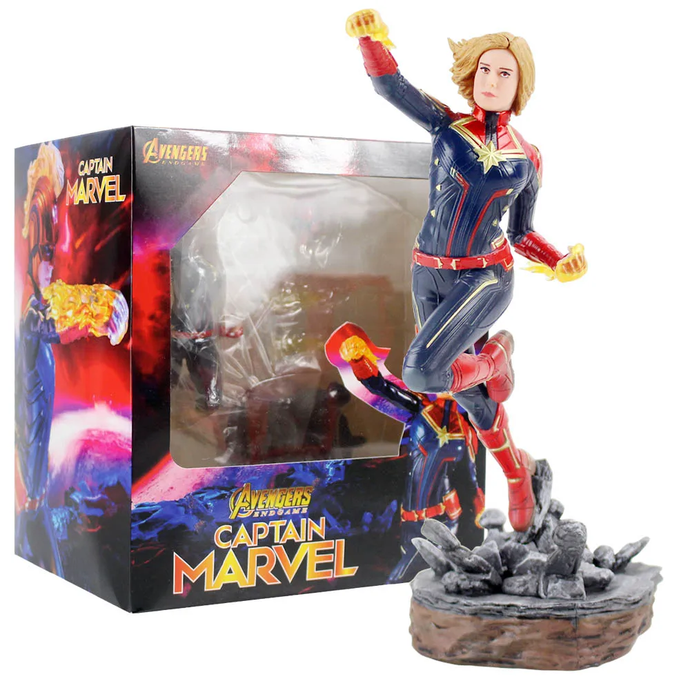 Captain Marvel Thanos ironman spiderman Deadpool Danvers Iron Studios Statue toy 