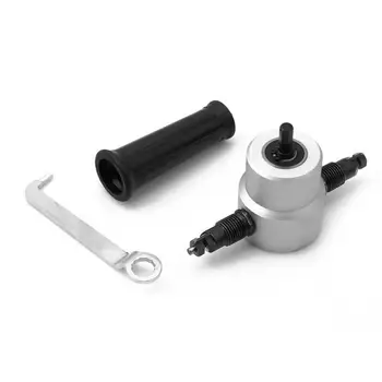 

Double Head Sheet Metal Nibbler Cutter Tool Drill Electric Sheet Metal Cutting Double Head Nibbler Woodworking Accessories