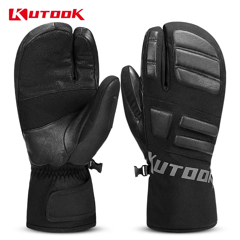 Ski Mittens Winter Gloves Thermal Heated Waterproof Outdoor Sports Thickened Cold Weather Gloves for Skiing Snowmobile Snowboard
