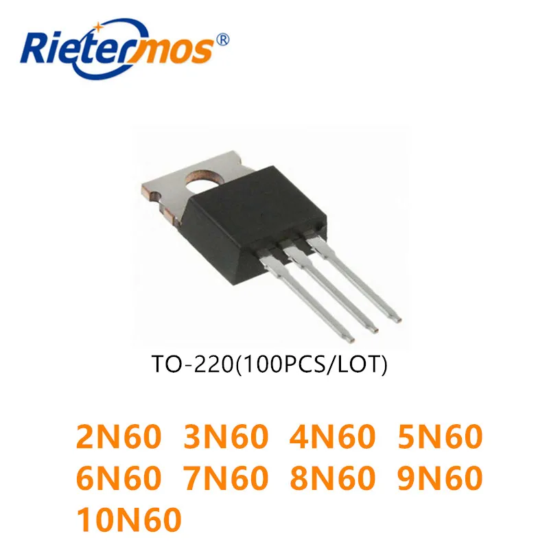 100 шт 2N60 3N60 4N60 5N60 6N60 7N60 8N60 9N60 10N60 до-220 Сделано в Китае | Электроника