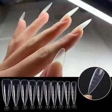 100 pçs molde de construção rápida dicas prego formas duplas extensão do dedo arte do prego construtor uv fácil encontrar poli prego gel ferramenta