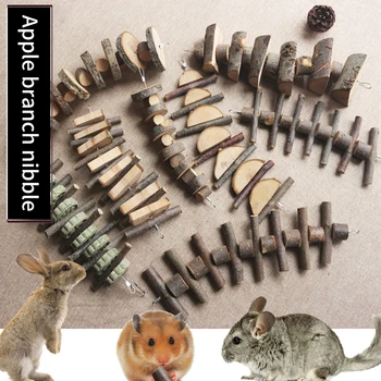 

Chewing Toy Training Wooden Dental Health Multifunction Rodent Small Animal Teeth Care Hanging Natural Rabbits Pet Molar String