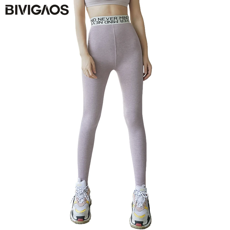 BIVIGAOS 2020 новые женские осенне-зимние хлопковые бархатные леггинсы кашемировые с