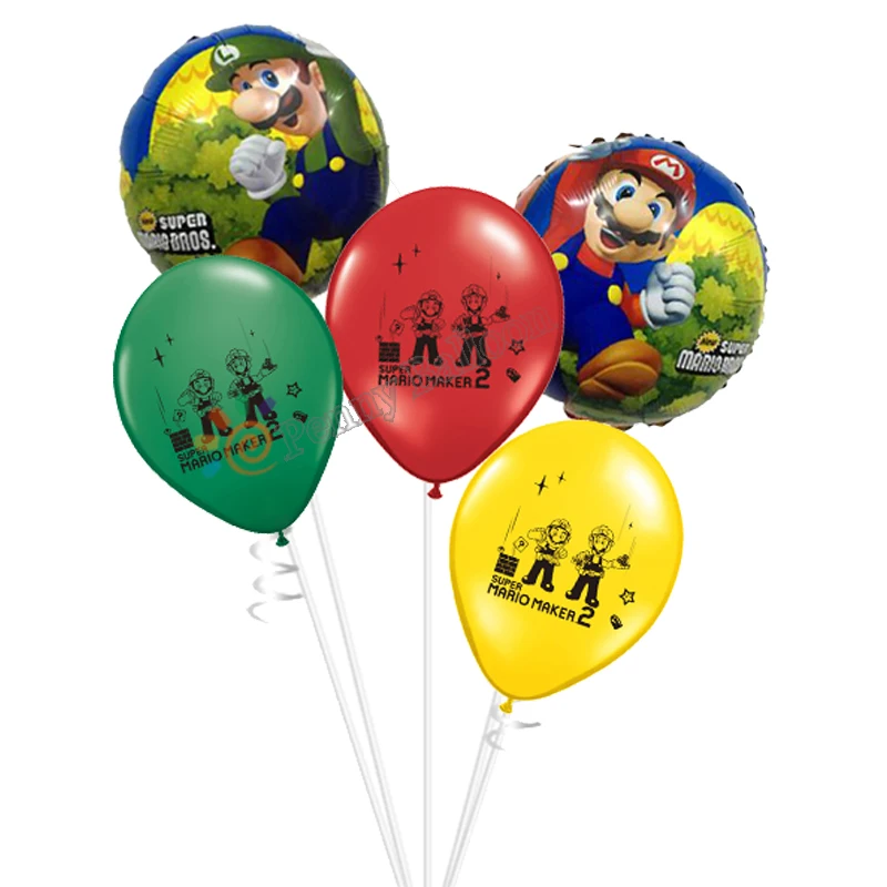 5 шт. Супер Марио шар Марио игра латексный шар 1-й декор для вечеринки в честь Дня Рождения Globos игрушки для детей вечерние принадлежности