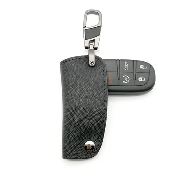 

Latest Leather car key cover case keychain protector for jeep grand cherokee chrysler 300c renegade 2/3/4/5 buttons for fiat