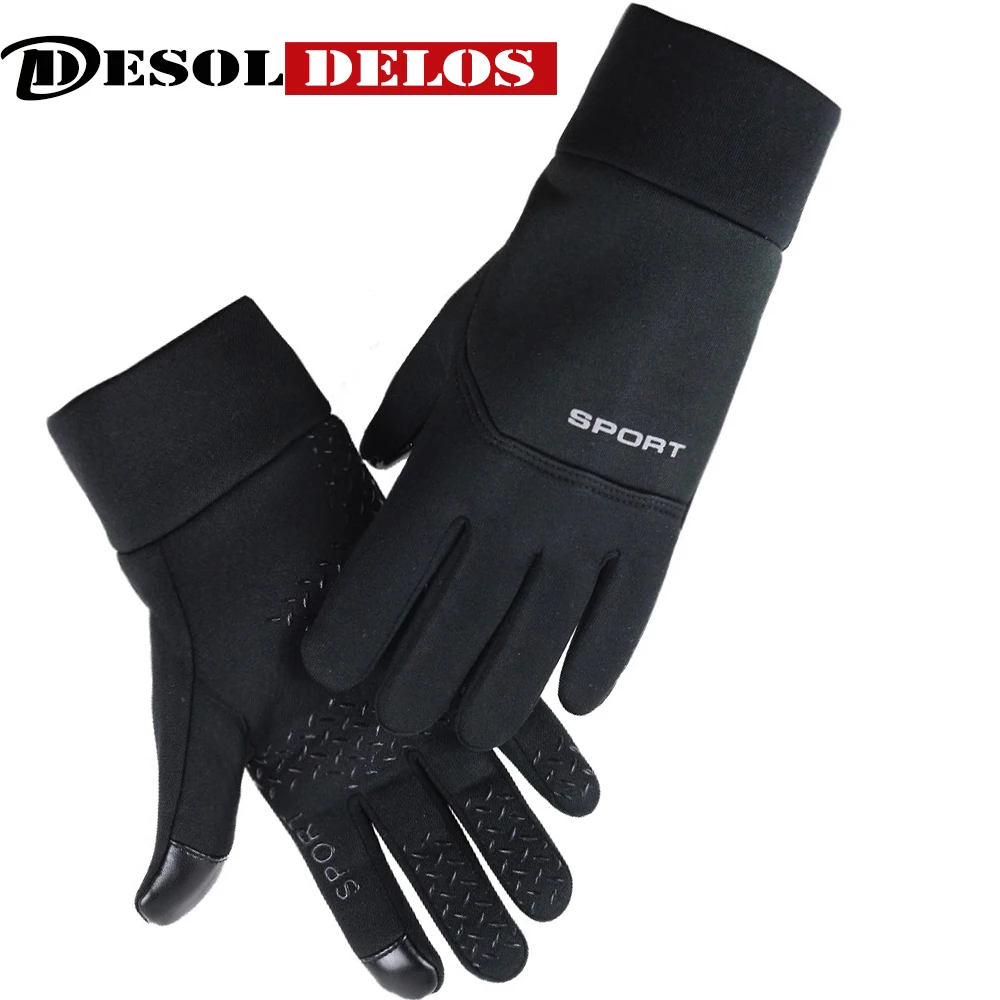 

DesolDelos Windproof Cycling Gloves Men Women Touch Screen Sports Motorcycle Sport Gloves Full Finger Gloves Non-slip Luvas
