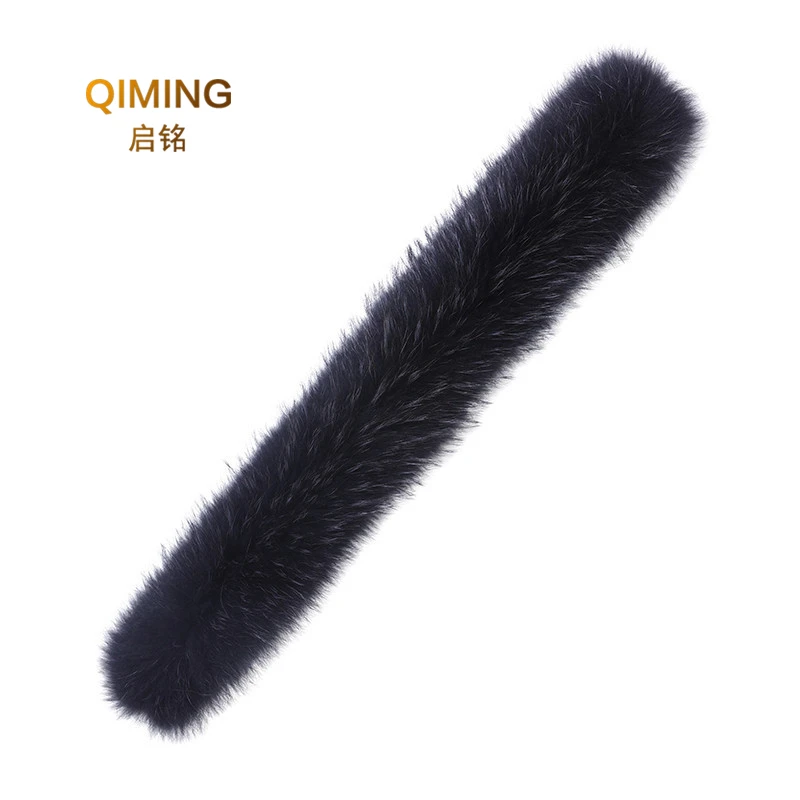Woman Real Fox Fur Collar Winter New Black Fox Collar Hijab Scarf Coat Jacket Shawl Women Female Collar Furry Fur Collar Scarves