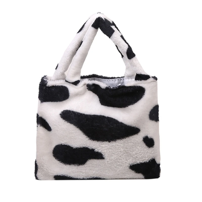 fluffy zebra tote bag