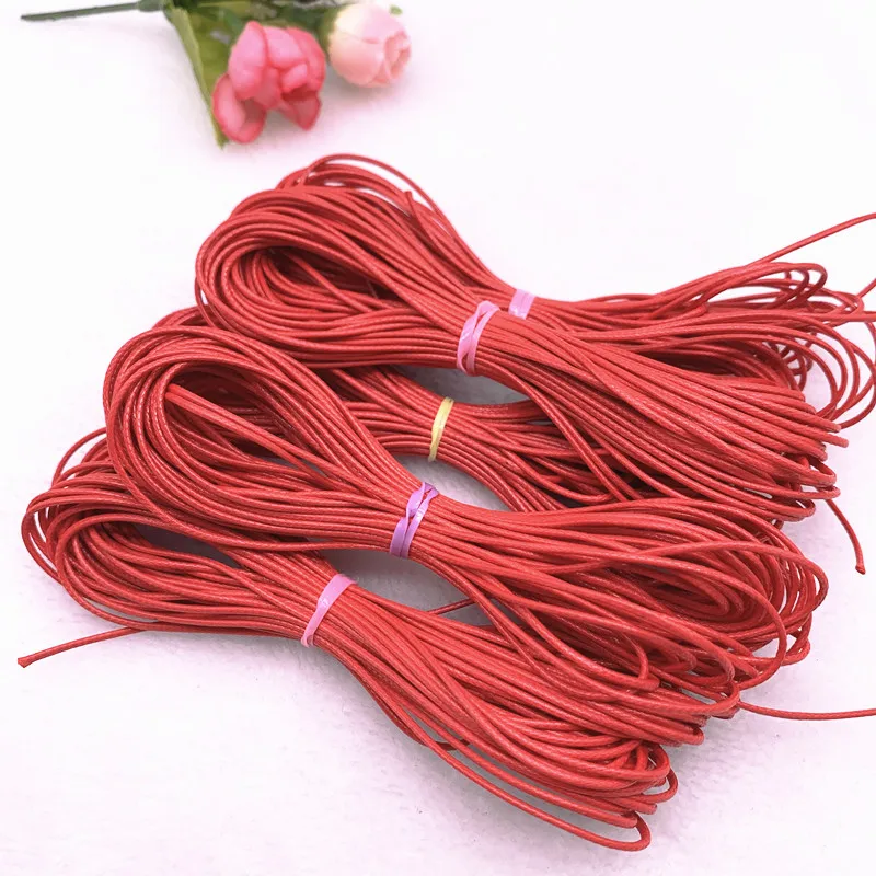 New 0.5-2.5mm Red Waxed Cord Thread String Strap Necklace Rope Beads for Jewelry Making DIY Bracelet Accessories | Дом и сад