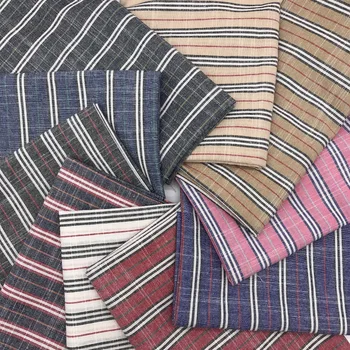

New Style Cotton Bamboo Joint Article Scotland Stripes Fabric Men and Women Tops Shirt Dress Childrenswear Sack Cloth 1