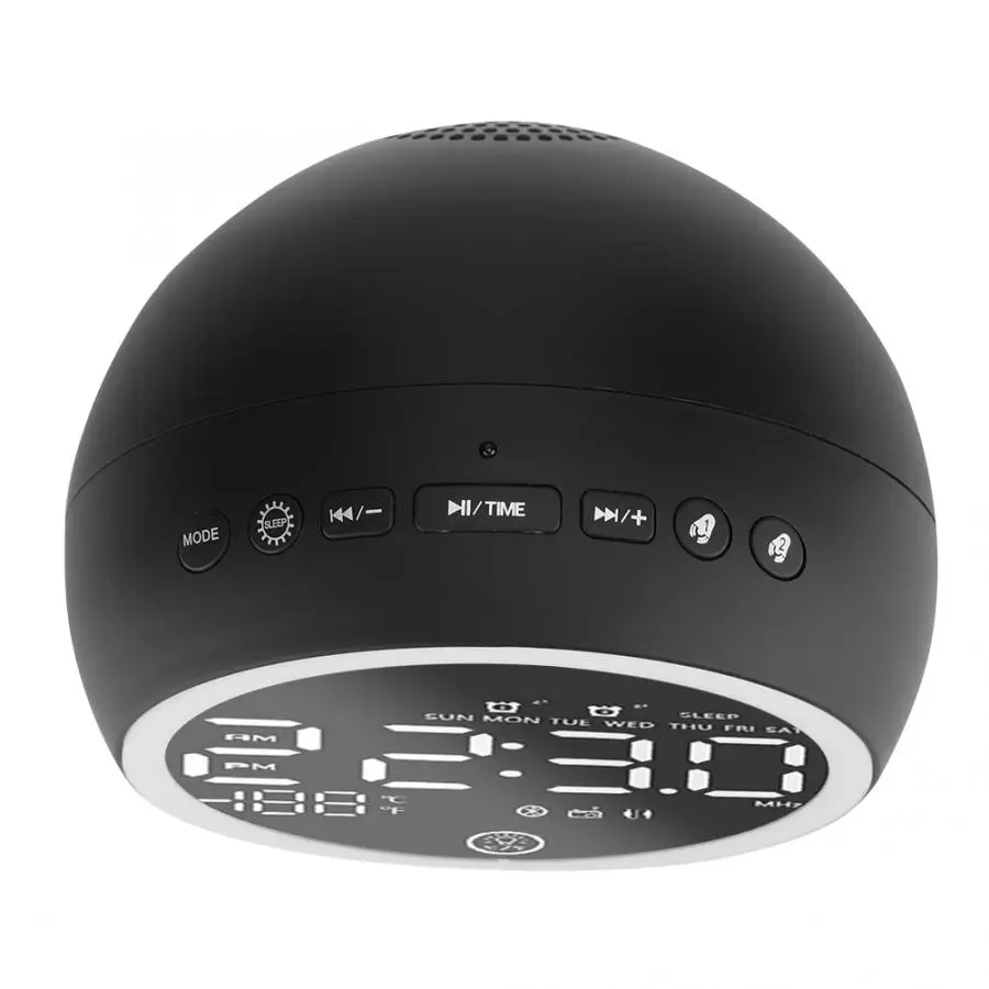 Многофункциональный двойной USB Bluetooth 5,0 динамик громкой связи с дисплеем температуры поддержка fm-радио канал 110-240 В