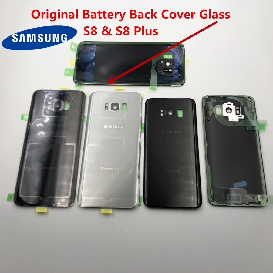 S8 оригинальный аккумулятор задняя крышка стеклянная дверь Корпус Замена для Samsung