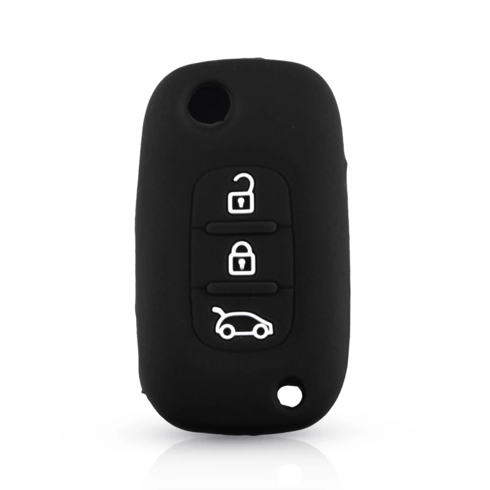 KEYYOU 30psc силиконовый для ключа автомобиля чехол для Lada Granta Sport Renault Twingo Clio Master Kango Fit Benz умный корпус выкидного ключа 3BT