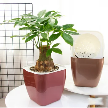 

Water Absorption Lazy Flower Pot Automatic for Plant Home Garden Decoration DC112