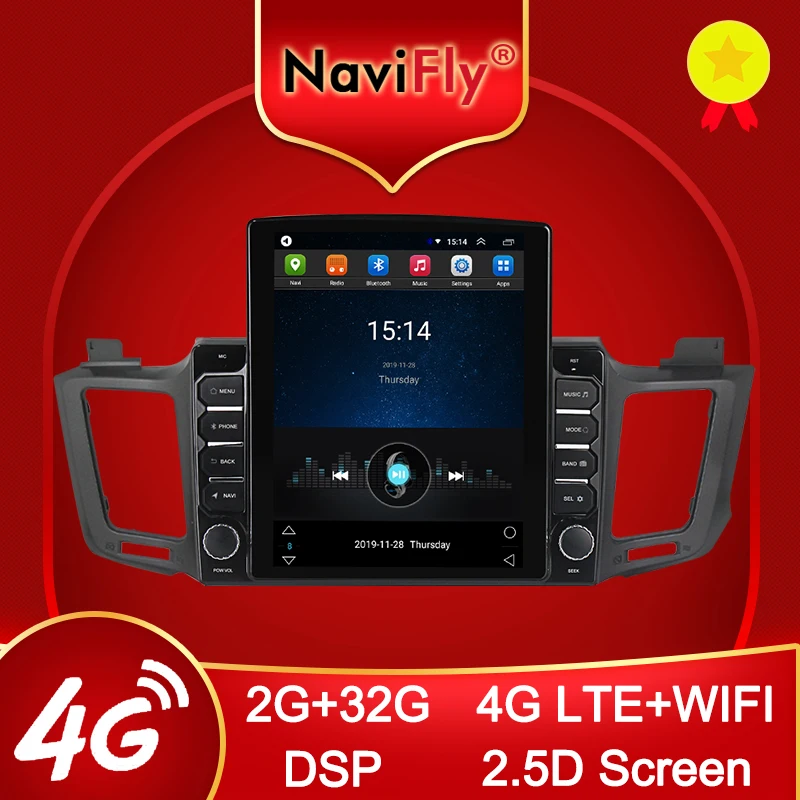 Автомагнитола Navifly Tesla для Toyota стерео-система на Android с видеоплеером GPS