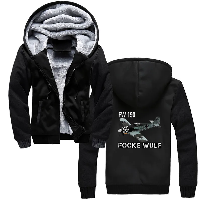 Новые классные толстовки с капюшоном на фокусе Wulf Fw 190-немецкий самолет Второй