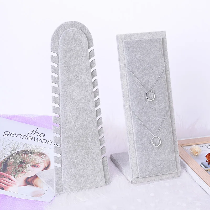 

L-Shape 12 Incision Necklace Display Stand 13 Necklace Rack Fashion Jewelry Display Props Accessories Storage Rack Customizable