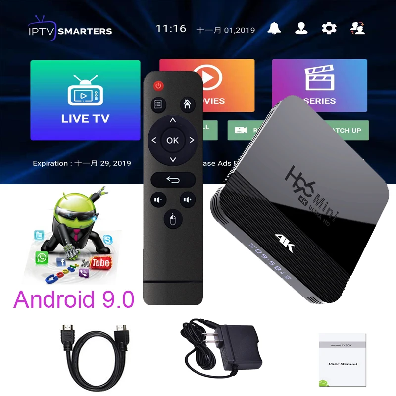 Новейший H96 мини H8 Android 2+ 16G ТВ приставка RK3228A Четырехъядерный 4K Wifi BT4.0 телеприставка HDMI 2,0 Видео Смарт ТВ приставка плеер h96 мини