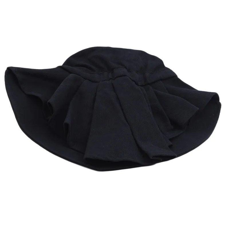 Women Buckets Hats Outdoor Protection Big Side Sun Hat For Ladies Fashion Convenient Folding Cap For Femme Girls Gift