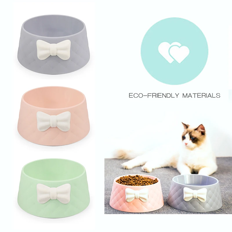 Portable Pet Dog Cat Bowl Cute Candy Color Non-Slip Plastic Puppy Feeding Water Food Bowls Pets Eating Drinking Dishes Supplies